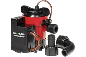 Johnson Pump Cartridge Bilge Pump, Cartuccia Combo Pompa di sentina 1000GPH, 12V Uomo, Beige