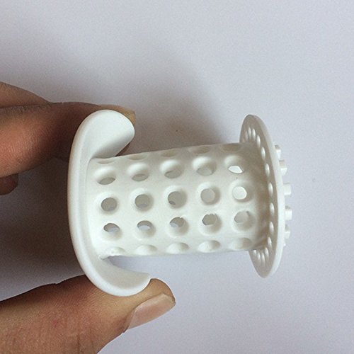 Badewanne abflussschutz, Bodenablauf Haarsieb Sieb Spüle Snare für Badewanne weiß - 4