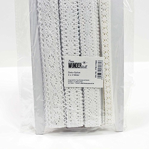 8 Meter Vintage Spitzenbordüre in weiß und champagner Frau Wundervoll – 4 x 2 Meter in 4 Designs – / Spitzenband / Vintage Spitze / Spitze Hochzeit - 3