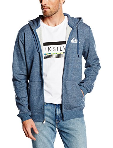 Quiksilver Men's Everyday H Zip OTLR Long Sleeve Hoodie, Blue (Dark Denim), X-Small