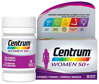 Centrum Women 50+ – Multi Vitamines et Minéraux – Complément alimentaire pour femmes de 50 ans et plus – Flacon de vitamines / 30 comprimés