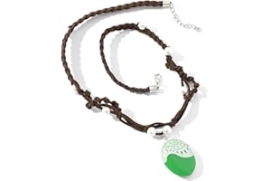 ARHZ Collier pour Vaiana, Collier pendentif océan de Moana,Bijoux Moana Princess,collier lumineux,Cadeaux de Noël, d'Halloween et d'anniversaire（vert phosphorescent）