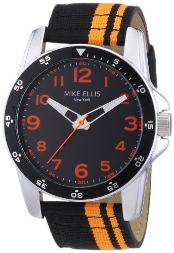 Mike Ellis New York Herren-Armbanduhr XL Analog Quarz Textil M3145/3 Mike Ellis New York Herren-Armbanduhr XL Analog Quarz Textil M3145/3