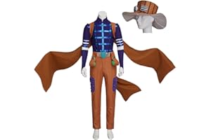 MelangCos Anime Jojo Cosplay Gyro Zeppeli Costume Men's Zeppeli Outfit Halloween Uniform