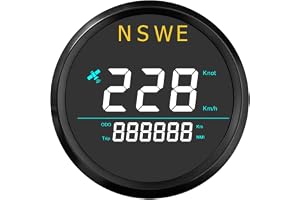 ELING 85 mm digital GPS-hastighetsmätare med dagskilometer, odometerräknare NSW-indikering, hastighetsmätare för snabbbåtar y