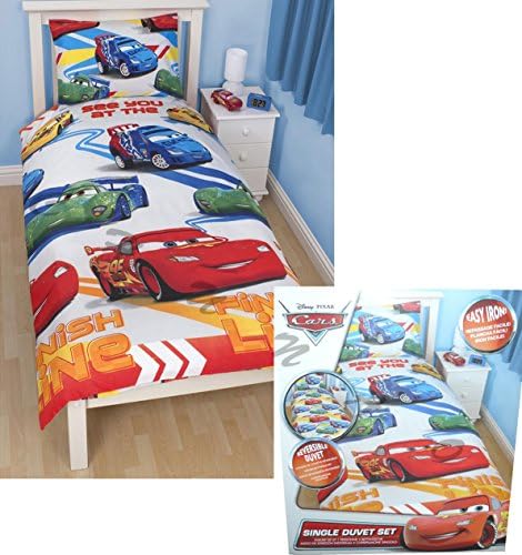 DISNEY OFFICIAL CHILDREN'S KIDS SINGLE DUVET COVER &amp;PILLOW BEDDING SETS/CURTAIN (Cars single Single duvet set)