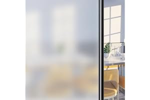 Difit Fensterfolie, Anti UV Milchglasfolie Sichtschutzfolie Fenster, Entfernbar Selbstklebende Folie Fensterfolie Blickdicht, Wiederverwendbar Folie Fenster Sichtschutz für Büro Wohnen (60x400cm)
