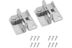 ALL-PIE Masterlock Pack of 2 Shed Lock Hasp and Staple Small Hasp and Clasp - Silver