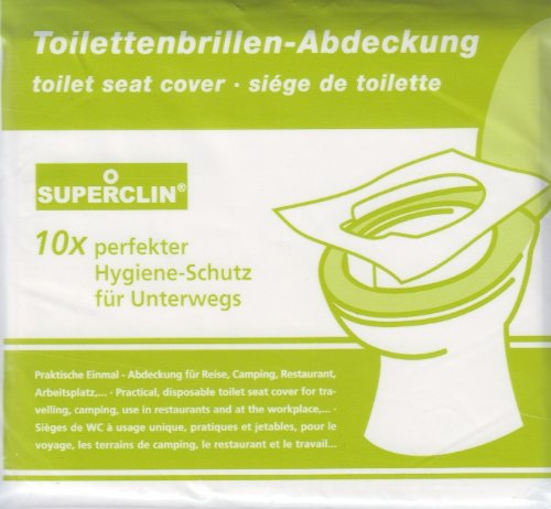 3 x 10er-Pack SUPERCLIN Toilettenbrillen-Abdeckung, WC - Brillenschutz, Hygieneauflagen, WC - Auflagen,