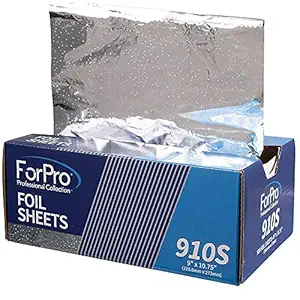 ForPro S Series Pop-Up Foil Sheets 910S, Aluminum Foil, Pop-Up Dispenser, for Hair Color Application and Highlighting, Food Safe, 9?? W x 10.75?? L, 500-Count, 9 X 10.75 Inch