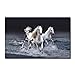 Produktbild Schwarz und Weiß ART Wand Pferde Mystic Running über Sea Prints auf Leinwand Die Bild Tier Bilder Öl für Home Moderne Dekoration Print Decor