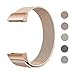 Produktbild Defurhome Ersatzarmbänder Kompatibel für Fitbit Charge 3,Milanese Loop Edelstahl Verstellbare Ersatz Armbänder mit Magnetverschluss für Fitbit Charge 3,Klein- Roségold