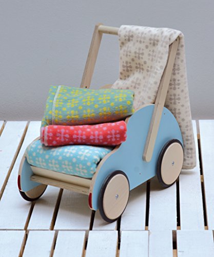 David Fussenegger 16385470 Maja 100% Baumwolldecke „Kleinmuster“ GOTS zertifiziert, Baumwoll-Mischgewebe, mintgrün, 100 x 75 x 100 cm - 3