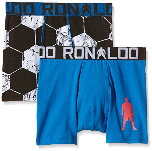 CR7 CRISTIANO RONALDO Jungen enganliegende Boxershorts Boys Line Trunk 2-Pack