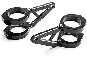 Alchemy Parts Premium CNC Machined Motorcycle Headlight Brackets – Custom Chopper, Café Racer, Bobber, Scrambler, and More (54-55mm)