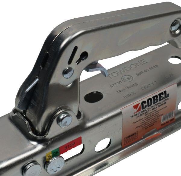 COBEL 50mm Unbraked Trailer Hitch Coupling for 50mm Drawbar Max 800kg 9295