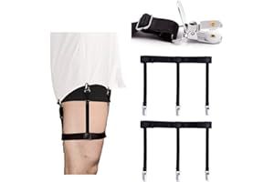 TAOPE Tirantes Hombre Elásticos con Clips Extra Fuerte, Tirantes para Caballero - Negro