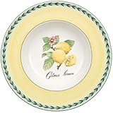 Villeroy and Boch French Garden Fleurence - Plato hondo con diseño de frutas, 30 centímetros, color amarillo y verde