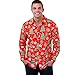 Produktbild Herren Hemd T-Shirt Herbst Winter Weihnachten Drucken Top Langarm Bluse Von Xinan (XXL, Rot)