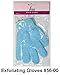 Exfoliating Gloves Body Scrub Gloves Shower Scrub 1 Pair (856-00) (Blue)