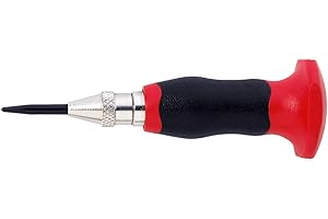 RENNSTEIG automatischer Körner (Schaft ø 11 mm, Länge 95 mm, Körner mit einstellbarer Schlagkraft 20-50 N, Präzisionsausführung, aus Stahl vernickelt, Werkzeug selbstschlagend) 430 229