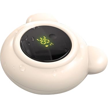 Thermomètre Bain Bébé Digital - Écran LED - Alarme Sécurité - Étanche - 7,5x8cm - Pour Baignoire, Piscine