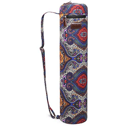 Bolsa de transporte para esterilla de yoga, de Fremous; unisex, con bolsillos de almacenamiento multiusos, portátil, Lotus