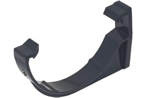 Pack of 3 x RKM1B Black 76mm FloPlast Mini Gutter Fascia Bracket Half Round (Only for FloPlast Miniflo) for shed, Conservatory, Porch etc Mini guttering 76mm