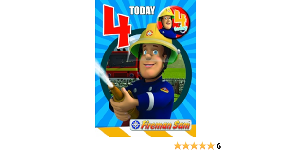 Sam Le Pompier Fs004 Carte De 4e Anniversaire Amazon Fr Fournitures De Bureau