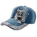 Produktbild moginp verstellbar Baseball Cap Denim Strass Eule Stickerei Buchstabe Trucker Hat Hip Hop flach Hat Casual