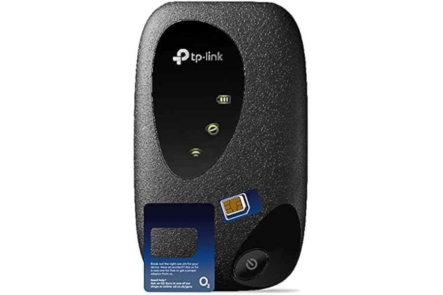 TP-Link M7010 4G Cat4 LTE Single Band Mobile WiFi with O2 Data SIM Card Bundle