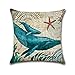 Produktbild OdeJoy Marine Leben Kissen Meeresboden Tier Zuhause Dekor Kissen Abdeckung Relaxkissen Muster Taille Kissen Weich Kissen Pailletten Kissen U-Förmigeskissen Memorykissen (BlauD,1 PC)
