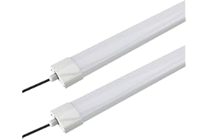 Tonffi 2 Pack Reglette Tube LED 120CM 36W, 3600LM Barre Luminaire Plafonnier LED Extérieur Intérieur, Lampe Fluorescent Eclairage Étanche IP65 Blanc Neutre 4000K
