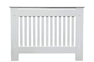 LOCALLOCAL White Radiator Cover Grill Shelf Cabinet MDF丨Wood Modern Traditional Furniture (H 81.5 x W 112 x D 19 cm)