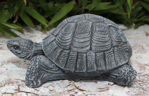 Steinfigur Schildkröte – Schiefergrau, Deko, Figur, Garten, Stein, frostsicher - 4
