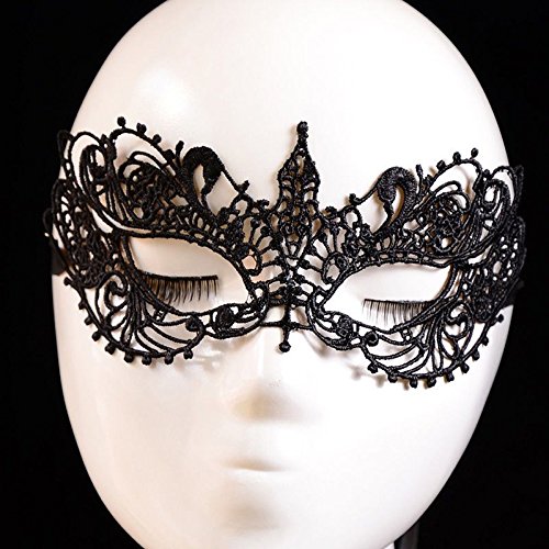 Schwarze Gesichtsmaske Fifty Shades of Grey Spitze Valentinstag Bondage Pärchen Geschenk