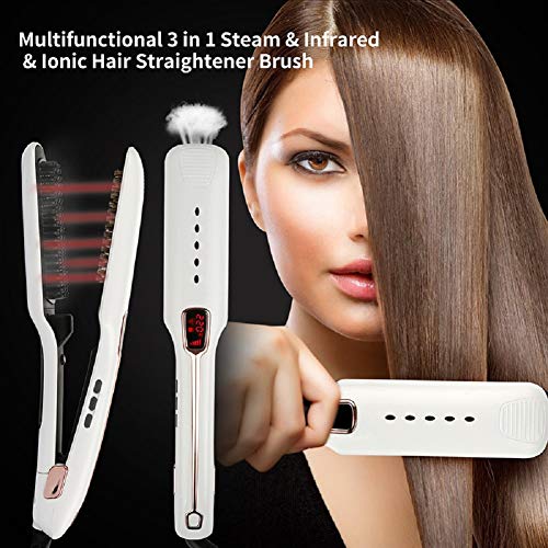Steam Hair Straighteners Hair Curler 2 in 1 Professional Ceramic Tourmaline Iron for Hair Straightening and Curling Max Temperature 120 220 C White Steam Hair Straighteners Hair Curler 2 in 1 Professional Ceramic Tourmaline Iron for Hair Straightening and Curling Max Temperature 120 220 C White