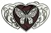 Produktbild Butterfly on Hearts Gürtelschnalle in einer meiner Präsentationsschachteln.