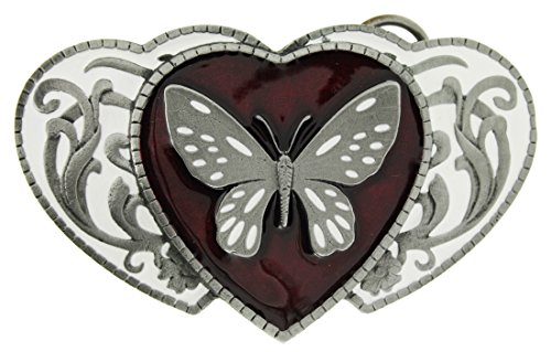 Preisvergleich Produktbild Butterfly on Hearts Gürtelschnalle in einer meiner Präsentationsschachteln.