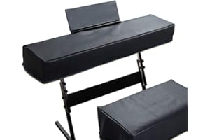 Baitang Extra Dicke Baumwolle Staubschutz mit Notenständerabdeckung und Hocker Staubschutzhülle 3er Set, Länge 148cm Breite 47cm, Nettogewicht 2lbs, Black