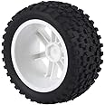 VGEBY 1 x 4pcs RC Racing Tire Rubber Truck Wheel Tyre 1/10 RC for Car ZD Racing Buggy (White)