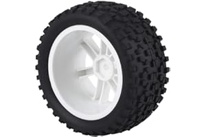 VGEBY 1 x 4pcs RC Racing Tire Rubber Truck Wheel Tyre 1/10 RC for Car ZD Racing Buggy (White)