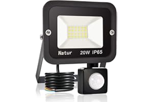 BAPRO 20W Faretto LED da Esterno con Sensore di Movimento,Bianco Caldo 3000K Faretto LED da esterno LED Floodlight, IP65 Impermeabile, per Parcheggio, Ingresso, Corridoio, Garage