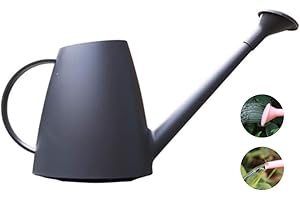 LOYUYU 1.8L Réservoir d'eau en Plastique Petite Plante De Jardin Intérieure Et Extérieure Légère Et Mignonne, Réservoir d'eau avec Pomme De Douche Gris