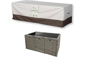 Rattan Park Cubierta Impermeable para Muebles de jardín, Resistente al Invierno, Tela Oxford 600D, Cubierta para Mesa de jardín, Rectangular