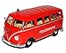 Produktbild VW Volkswagen T1 Feuerwehr Rot Samba Bully Bus 1950-1967 1/24 Welly Modell Auto