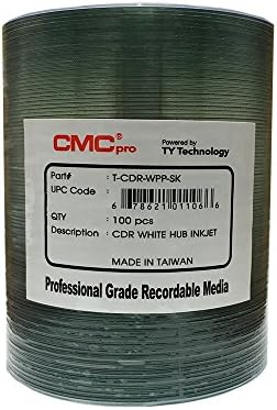 Tayo Yuden Pack of 100 CD-R Discs 700 MB 52x Printable Surface