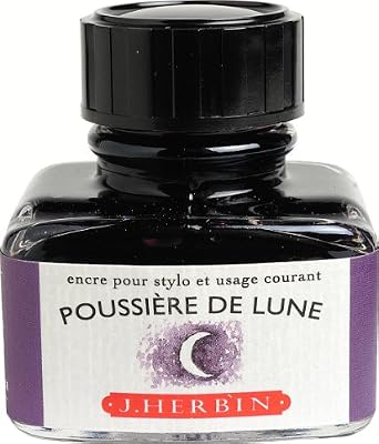 Exacompta Herbin Encre de recharge traditionnelle à stylo en flacon D 30 ml Poussière de Lune