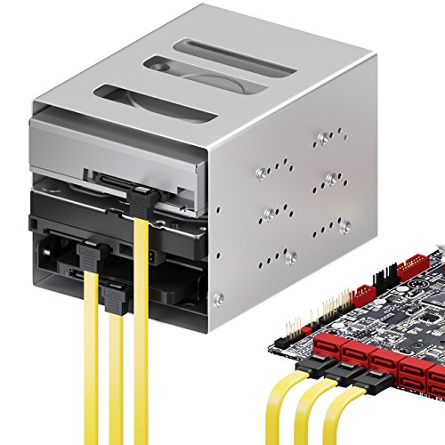 SET – 3x deleyCON [0,5m] S-ATA 3 Kabel – PREMIUM SATA 3 HDD / SSD Datenkabel mit Clip – 1x Stecker gerade zu 1x Stecker 90° – Übertragungsraten bis zu 6 GBit/s – flexibles PREMIUM S-ATA 3 Kabel – schnelle und sichere Datenübertragung – passgenaue, stabile Stecker mit Verriegelung – abwärtskompatibel – Länge: 50cm / Farbe: Gelb - 5
