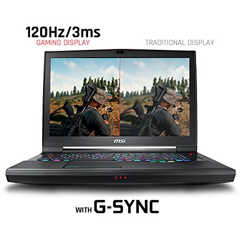 MSI GT75 TITAN-055 17 3  120Hz 3ms G-sync Extreme Gaming Laptop GTX 1080 8G i7-8750H  6 Cores  16GB 512GB SSD   1TB Per Key RGB KB  VR Ready  Metal Ch